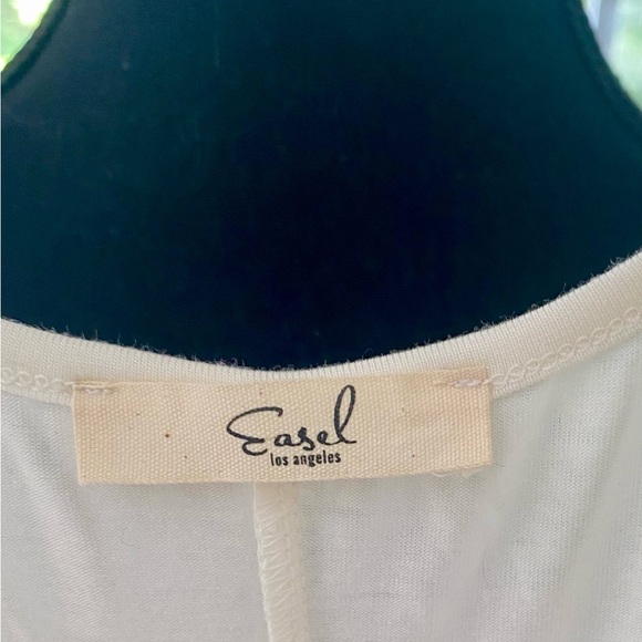 Easel Cream Ruffled Hem Chemise, great for layering under tunics or sweaters. - Picture 5 of 6